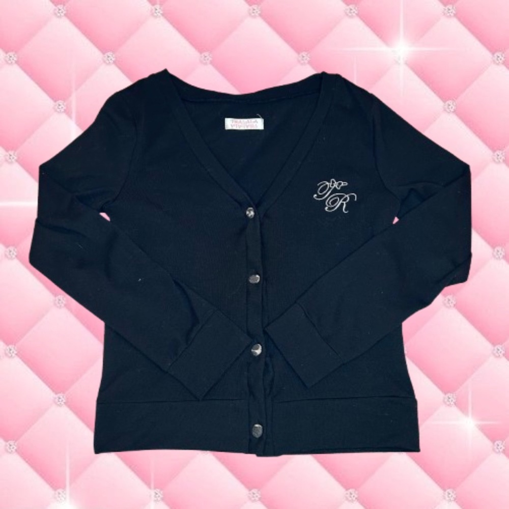 Tralala Liz Lisa button black cardigan ♠️